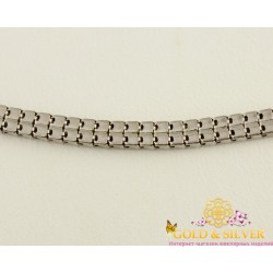 Серебряная цепь 925 проба. Цепочка широкая, 800501с